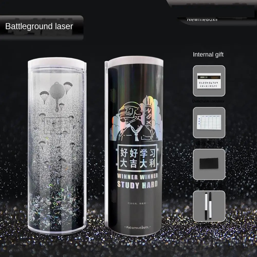 Pencil Case Translucent Quicksand Pencil Cases NBX Multifunction Pencil Box Creative Cylindrical Pencil Box Large Capacity Kid