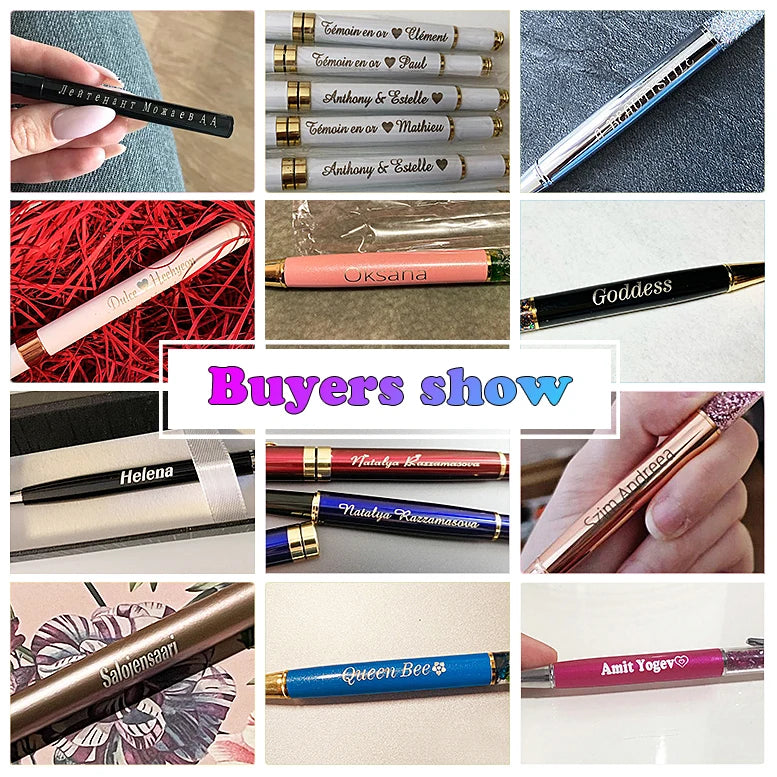 100 Pcs 13-color Metal 2-in-1 Stylus Universal Ballpoint Pen Custom Logo Text Engraving Office School Advertising Pen Wholesale