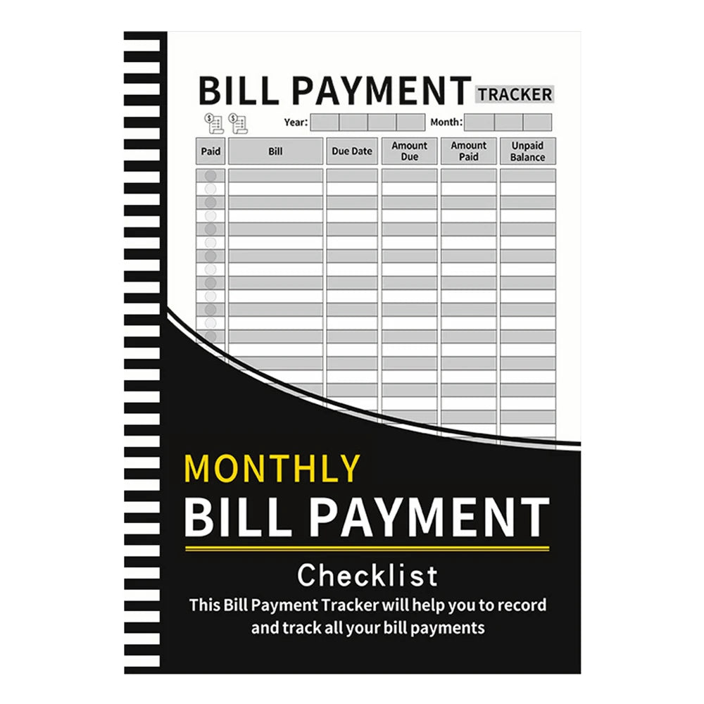 Monthly Bill Payment Notebook English Language BillPayment Tracker  Household Financial Organization Notebook