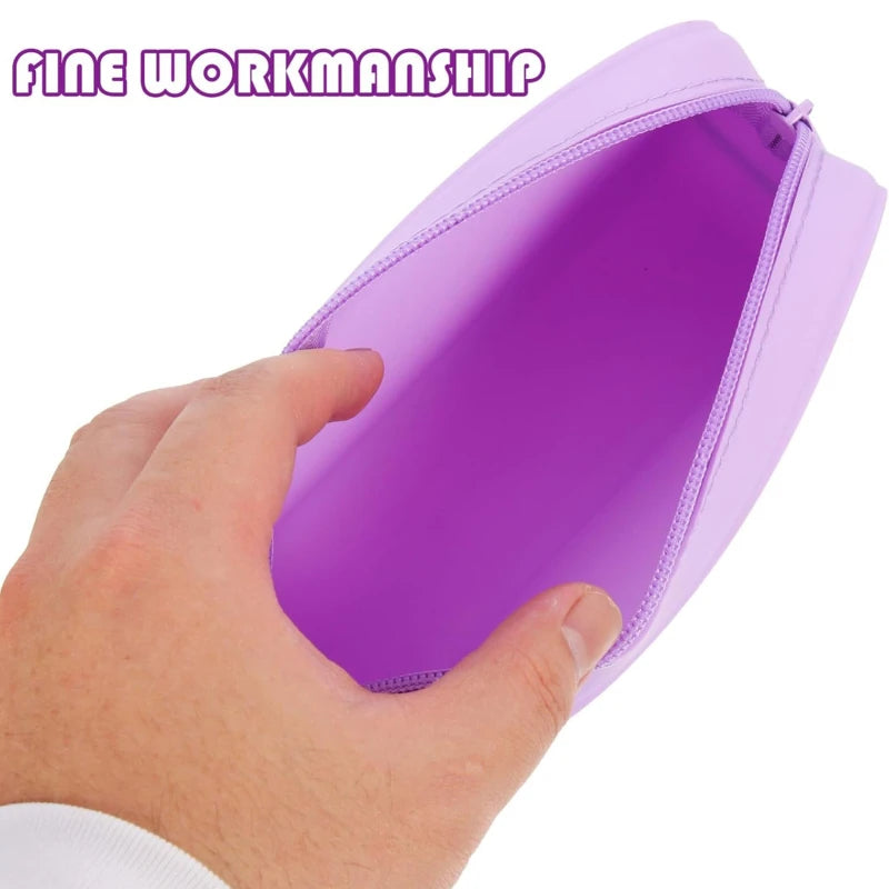 New Kawaii Colorful Silicone Pencil Case Cute Fashion Pencil Bag Stationery Storage Pouch Student School Supplies Student Gift