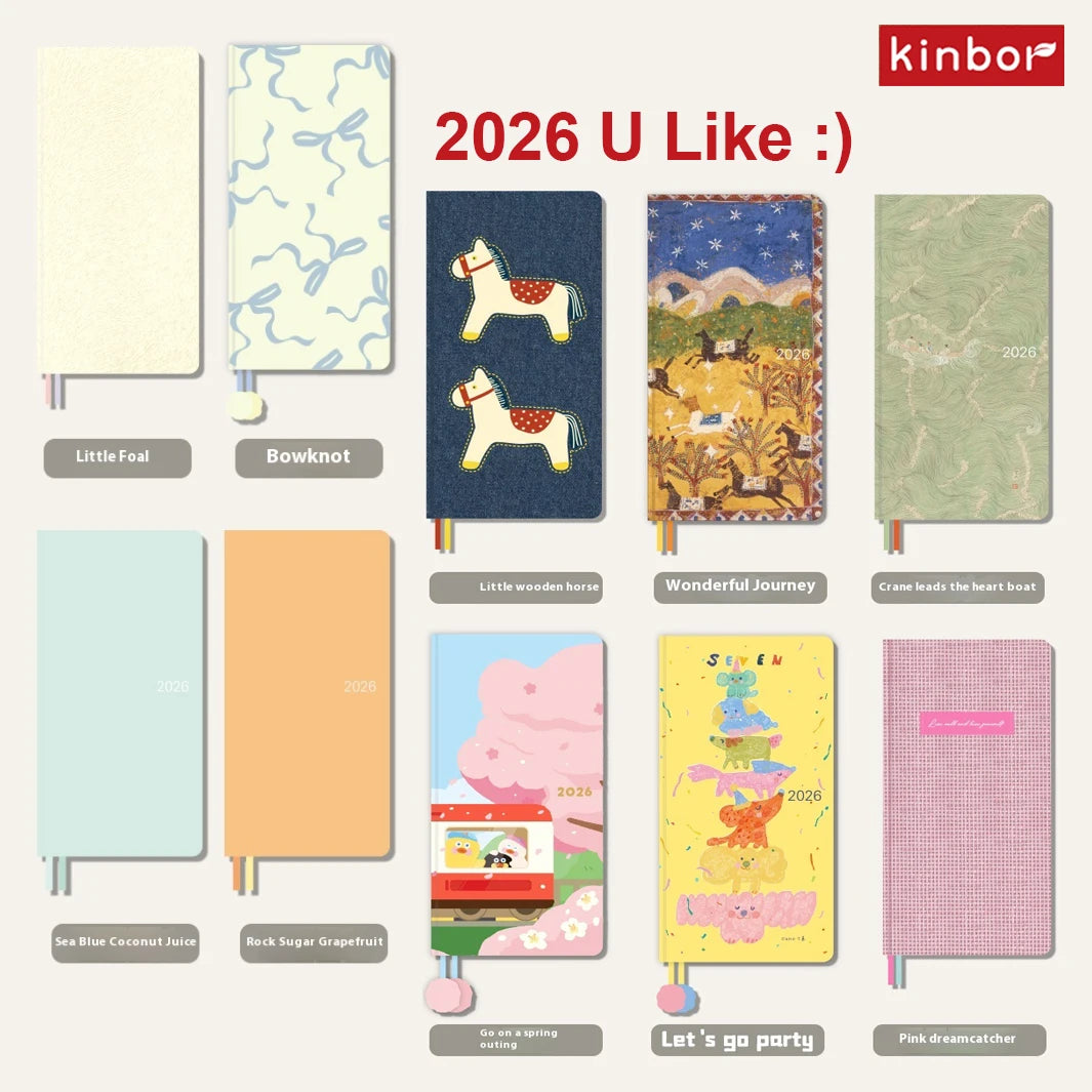 Kinbor 2026 Weekly Planner Pocket Size Notebook Week Plan Notepad Schedule Planning Book Punch Efficiency Manual Daily Writing