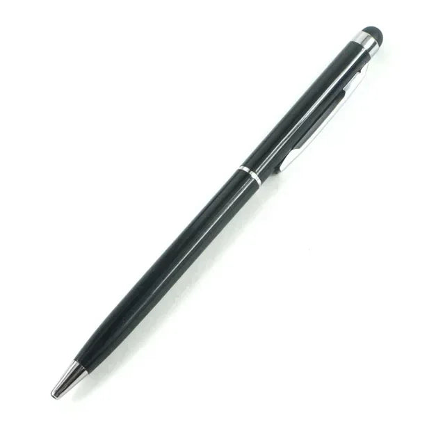 100 Pcs 13-color Metal 2-in-1 Stylus Universal Ballpoint Pen Custom Logo Text Engraving Office School Advertising Pen Wholesale