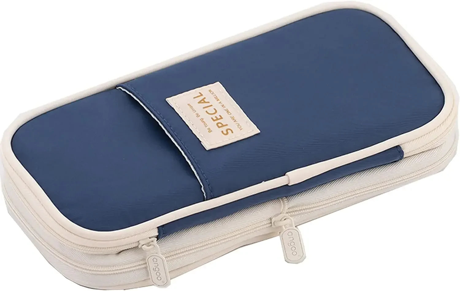 Cute Pencil Case for Girls Macaron Canvas Double Layer Large Capacity Pencil Box Kids Kawaii Pouch Stationery School Supplies
