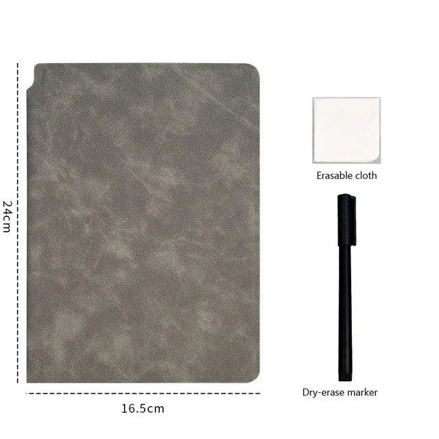 A5 Reusable Whiteboard Notebook Memo Book With Free Whiteboard Pen Erasing Cloth Weekly Planner Portable Notebooks