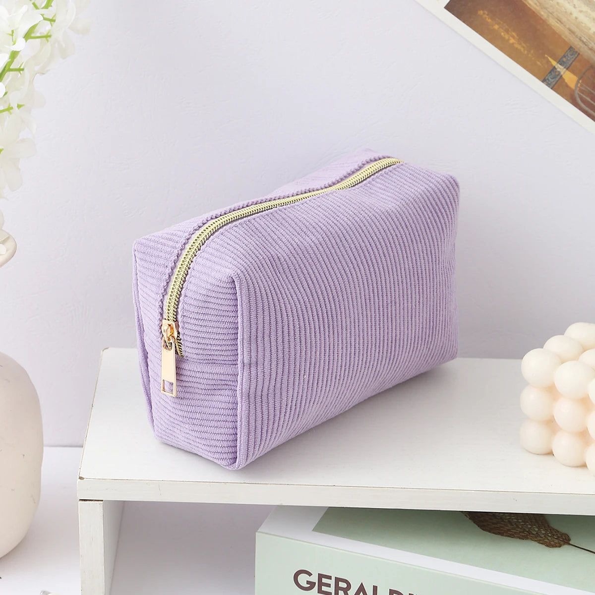 1pc vertical stripe single-layer pencil case, student school supplies storage bag, a must-have for the back-to-school season
