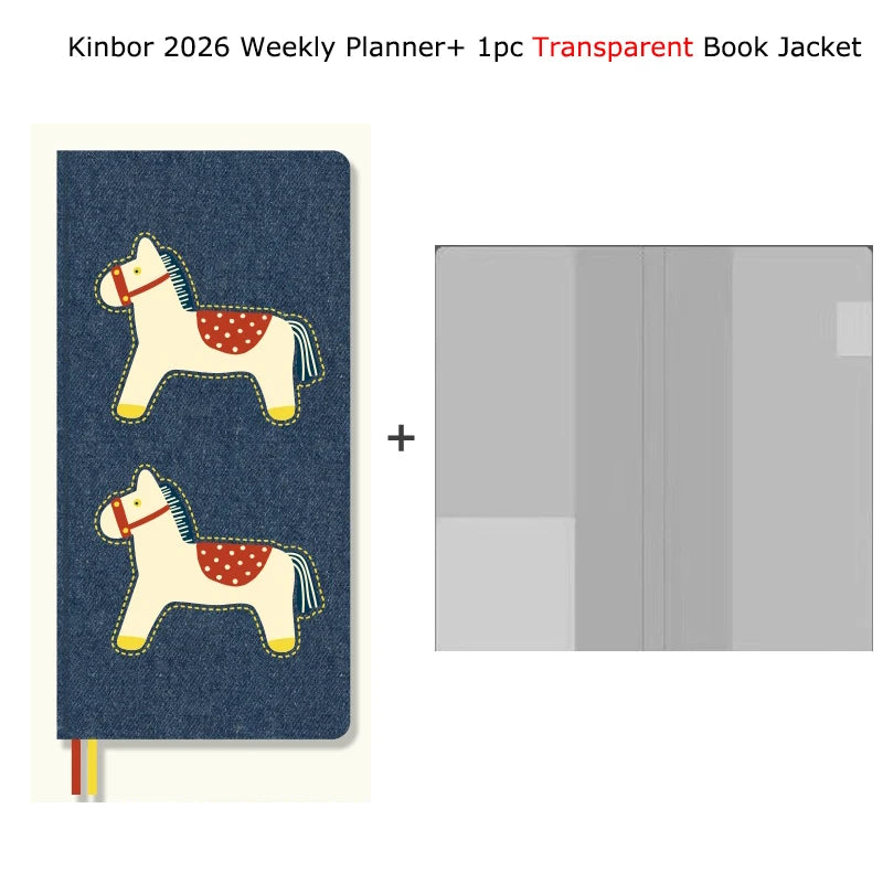Kinbor 2026 Weekly Planner Pocket Size Notebook Week Plan Notepad Schedule Planning Book Punch Efficiency Manual Daily Writing