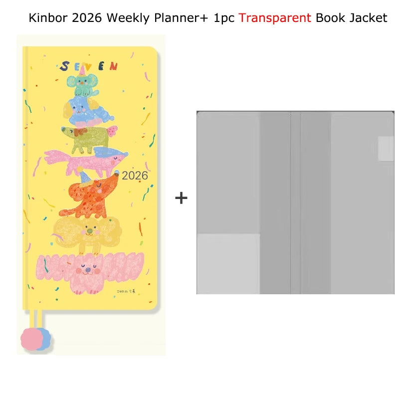 Kinbor 2026 Weekly Planner Pocket Size Notebook Week Plan Notepad Schedule Planning Book Punch Efficiency Manual Daily Writing