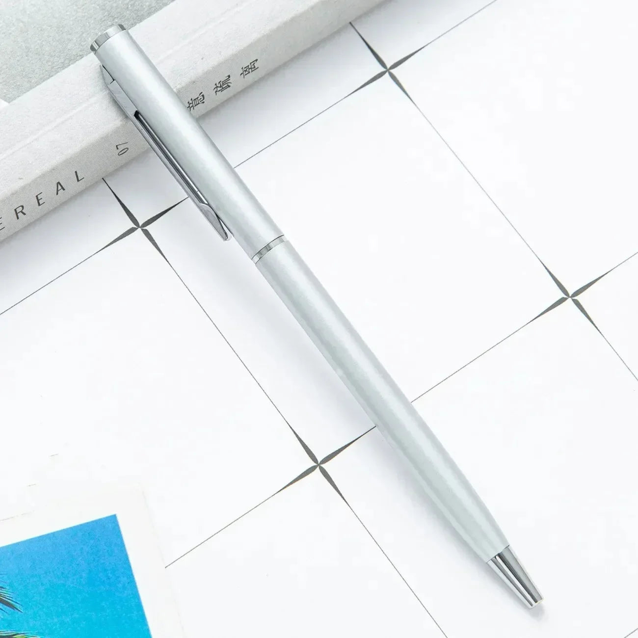 50 Pcs Metal Ballpoint Pen Rose Gold Pen Custom Logo Stationery Business Gift Lettering Engraved Name School&office Supplies