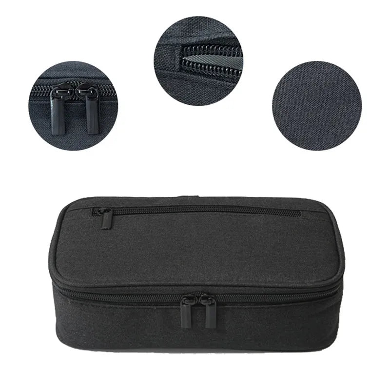 Pen Storage Bag Pencil Case 2 Layer Large Capacity Cosmetic High Quality Study Supplies Simple Student Stationary Boxes
