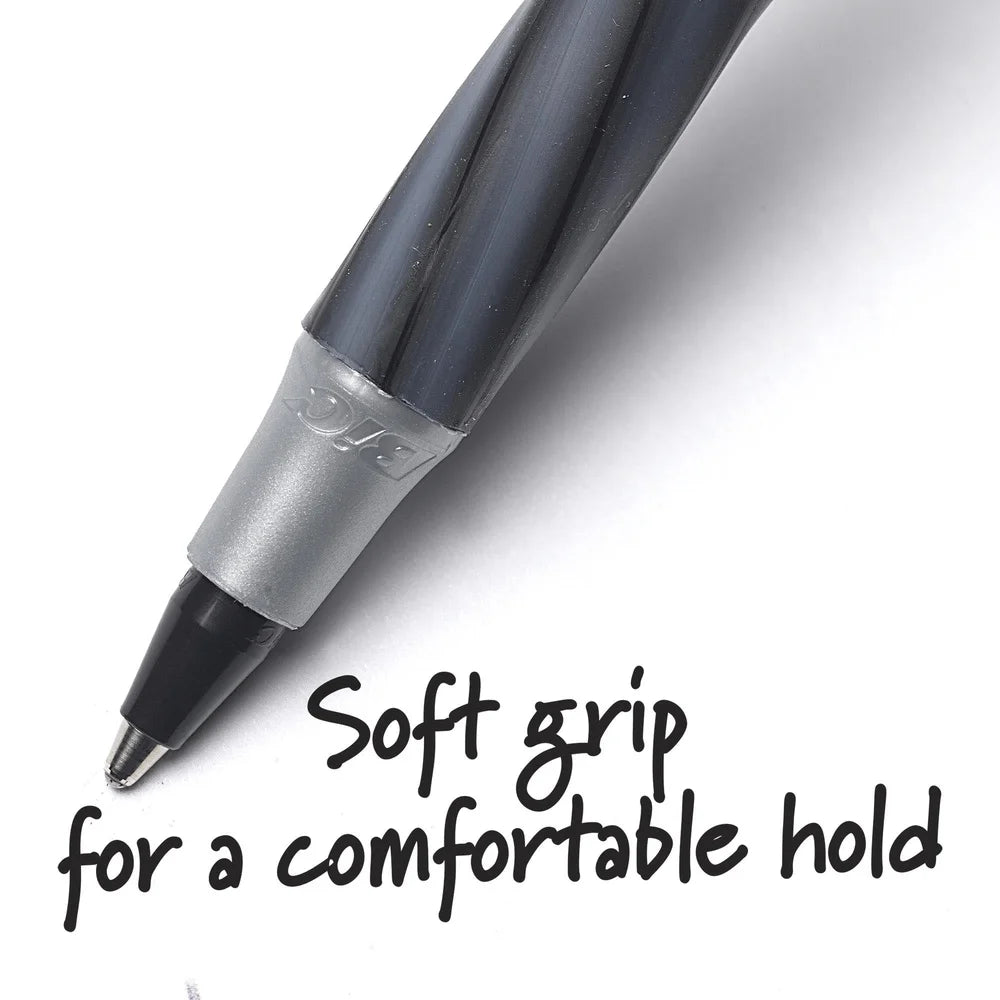 Ballpoint Pens 1.2mm Medium Point Black Ink 24 Count Easy Glide Comfortable Grip Ideal Writing Notes Lists Journaling