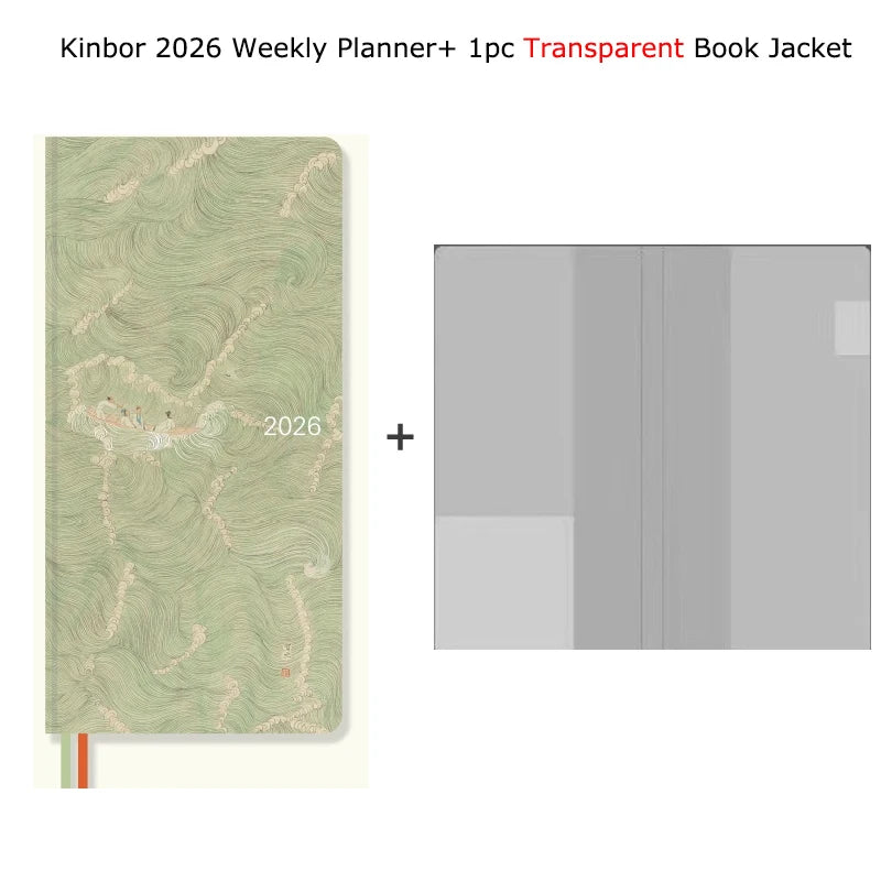 Kinbor 2026 Weekly Planner Pocket Size Notebook Week Plan Notepad Schedule Planning Book Punch Efficiency Manual Daily Writing