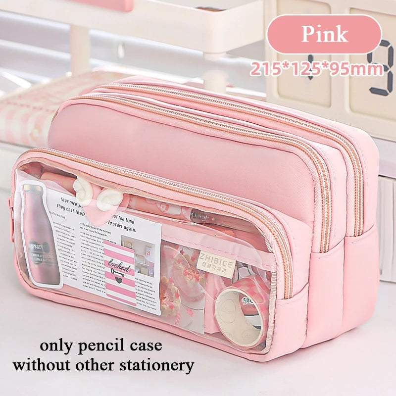 New Simple Pencil Case Large Capacity for School Students