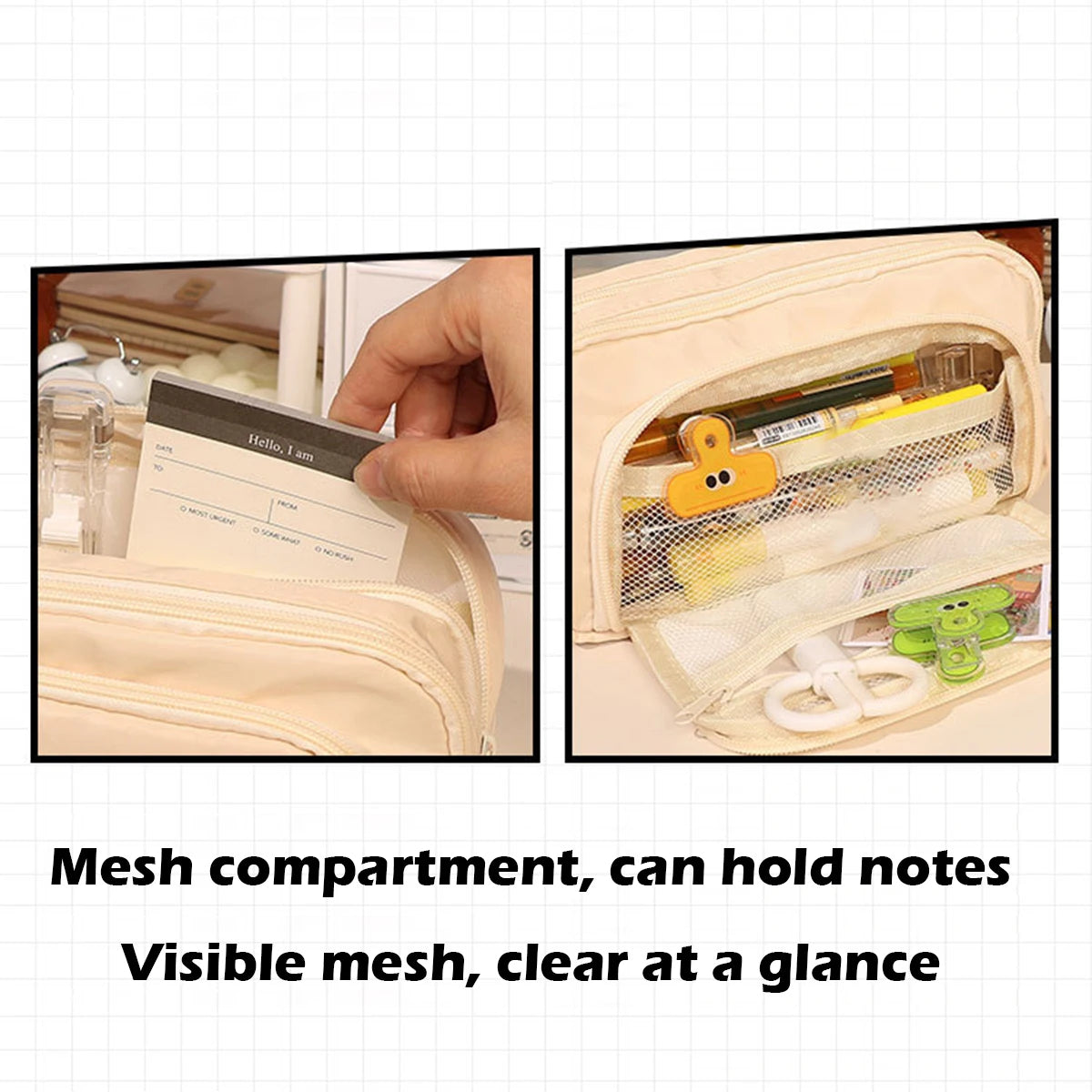 Kawaii Large Capacity Multi Layer Pencil Case Student Pencil Bag School Stationery Supplies Box And Makeup Storage Bag