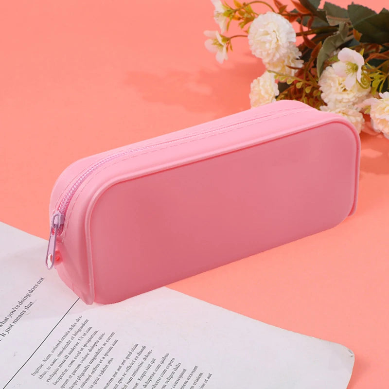 New Kawaii Colorful Silicone Pencil Case Cute Fashion Pencil Bag Stationery Storage Pouch Student School Supplies Student Gift