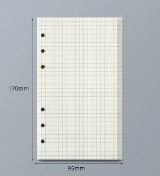 45 Sheets A5 A6 A7 Loose Leaf Notebook Refill Spiral Binder Inner Page Line Blank craft  Grid Inside Paper Stationery