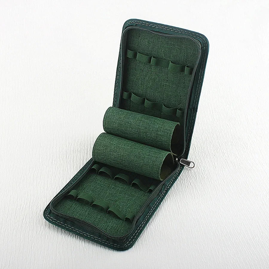 48 /24/10 Slots Zipper Pen Case Jinhao 10 Retractable Press Fountain Pen Pencil Pouch Bag Canvas Case