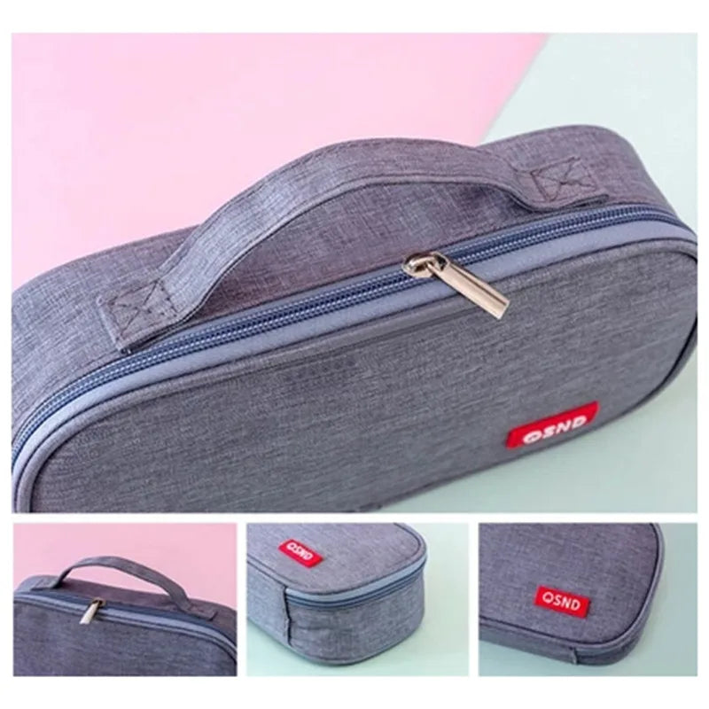 Pen Storage Bag Pencil Case 2 Layer Large Capacity Cosmetic High Quality Study Supplies Simple Student Stationary Boxes