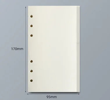 45 Sheets A5 A6 A7 Loose Leaf Notebook Refill Spiral Binder Inner Page Line Blank craft  Grid Inside Paper Stationery