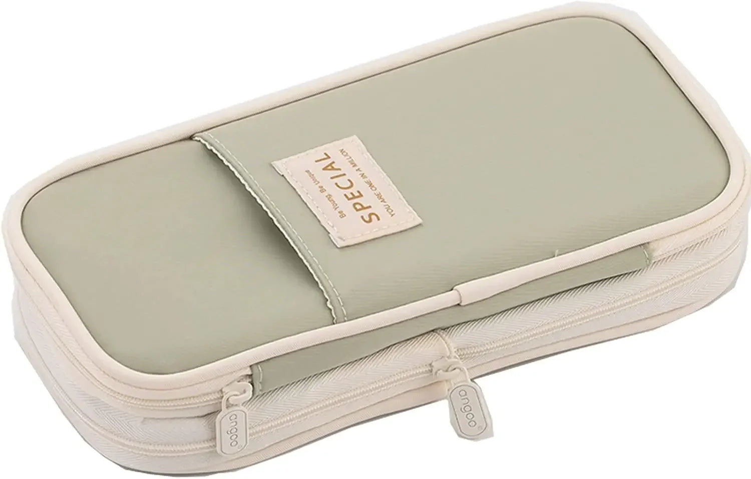 Cute Pencil Case for Girls Macaron Canvas Double Layer Large Capacity Pencil Box Kids Kawaii Pouch Stationery School Supplies