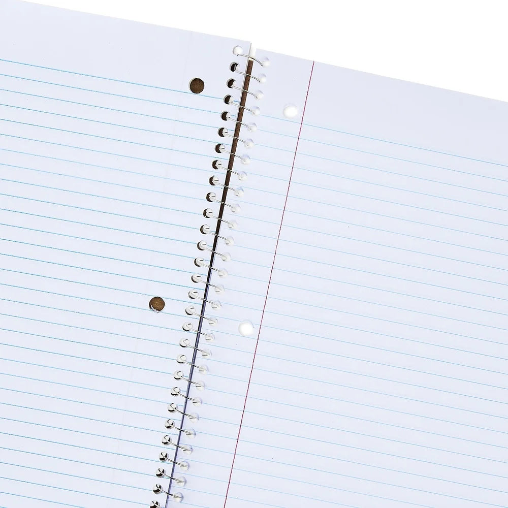 Spiral Bound College Rule Notebook 24 Pack 8x10.5 Inches 70 Sheets Micro-Perforated Green School Supplies