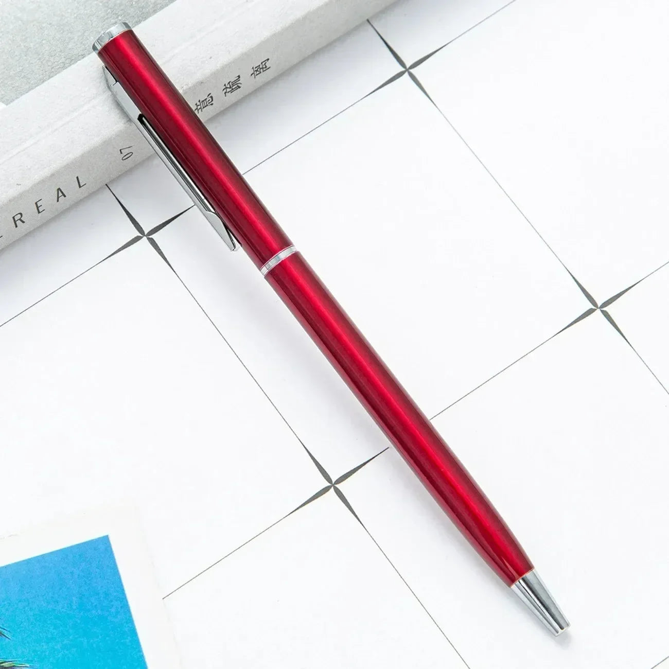 50 Pcs Metal Ballpoint Pen Rose Gold Pen Custom Logo Stationery Business Gift Lettering Engraved Name School&office Supplies