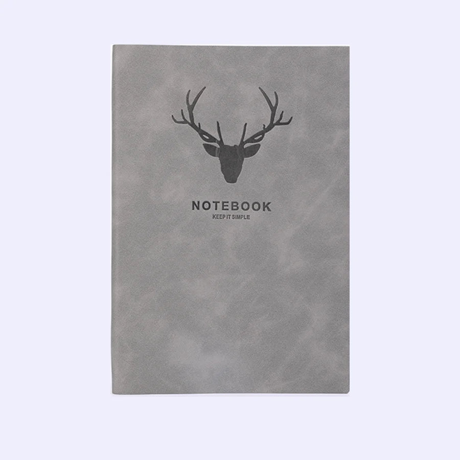 Popular A5 size deer head notebook, business notebook, portable diary, office meeting sketchbook, 180 pages