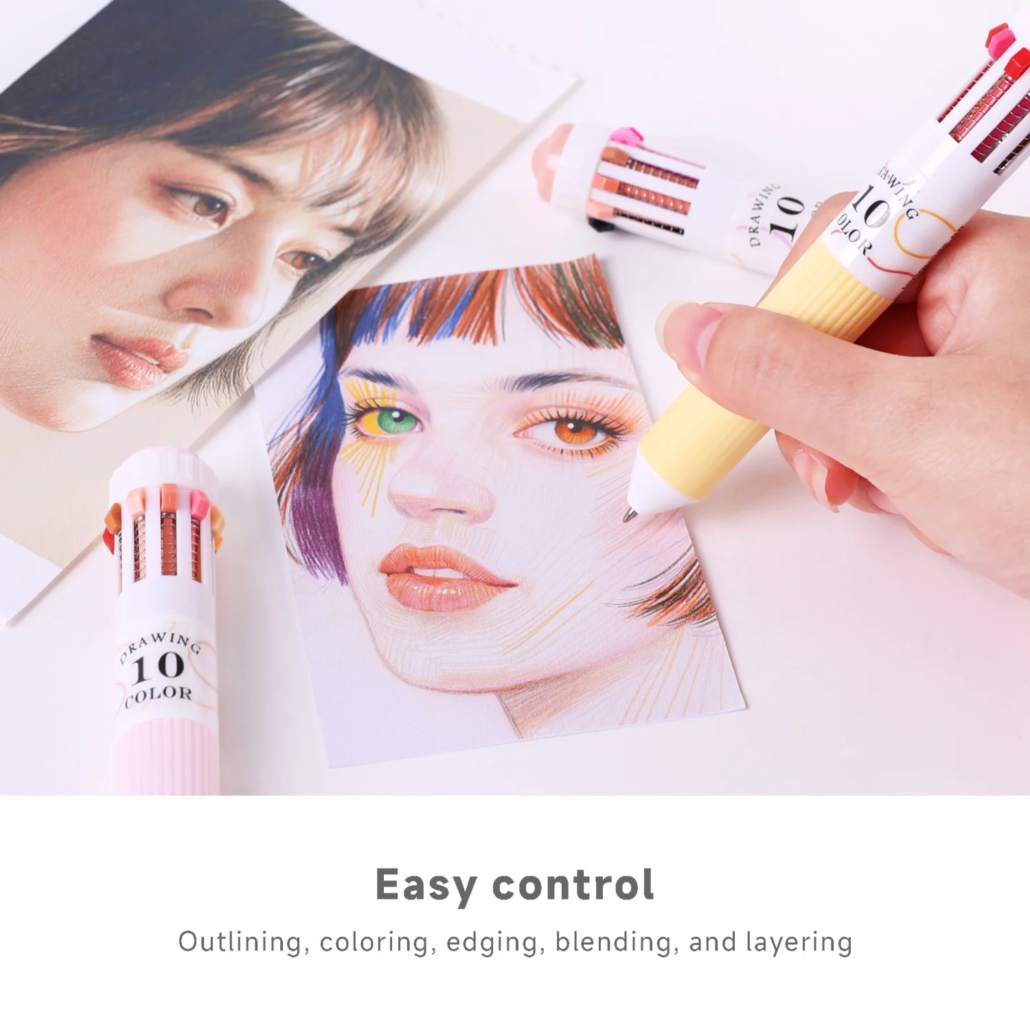 3/6 Pack Multicolor Pens,28/60 Colors, 10-in-1 Colored Ballpoint Pen,0.8mm Fine Point Smooth Writing,Retractable Ballpoint Pens