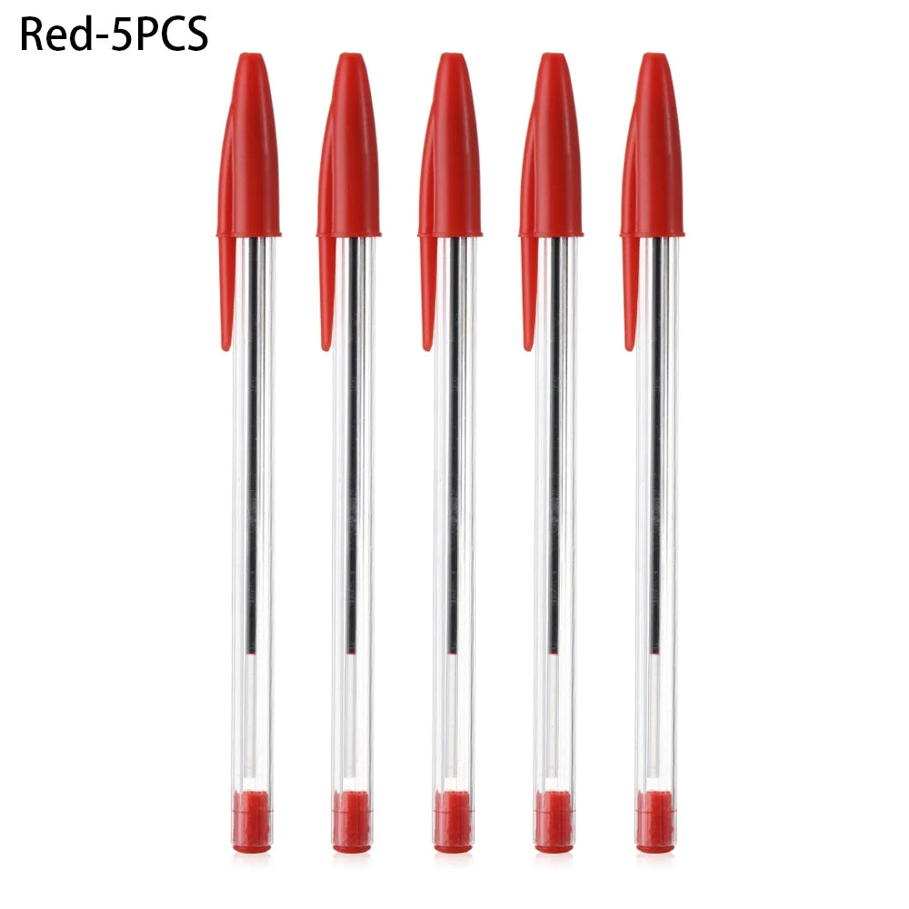 5/10 Pcs Black Red Blue Ballpoint Pen 1.0mm Ballpoint Pen Student Signing Pen Writing Pen Stationery School Office Accessories