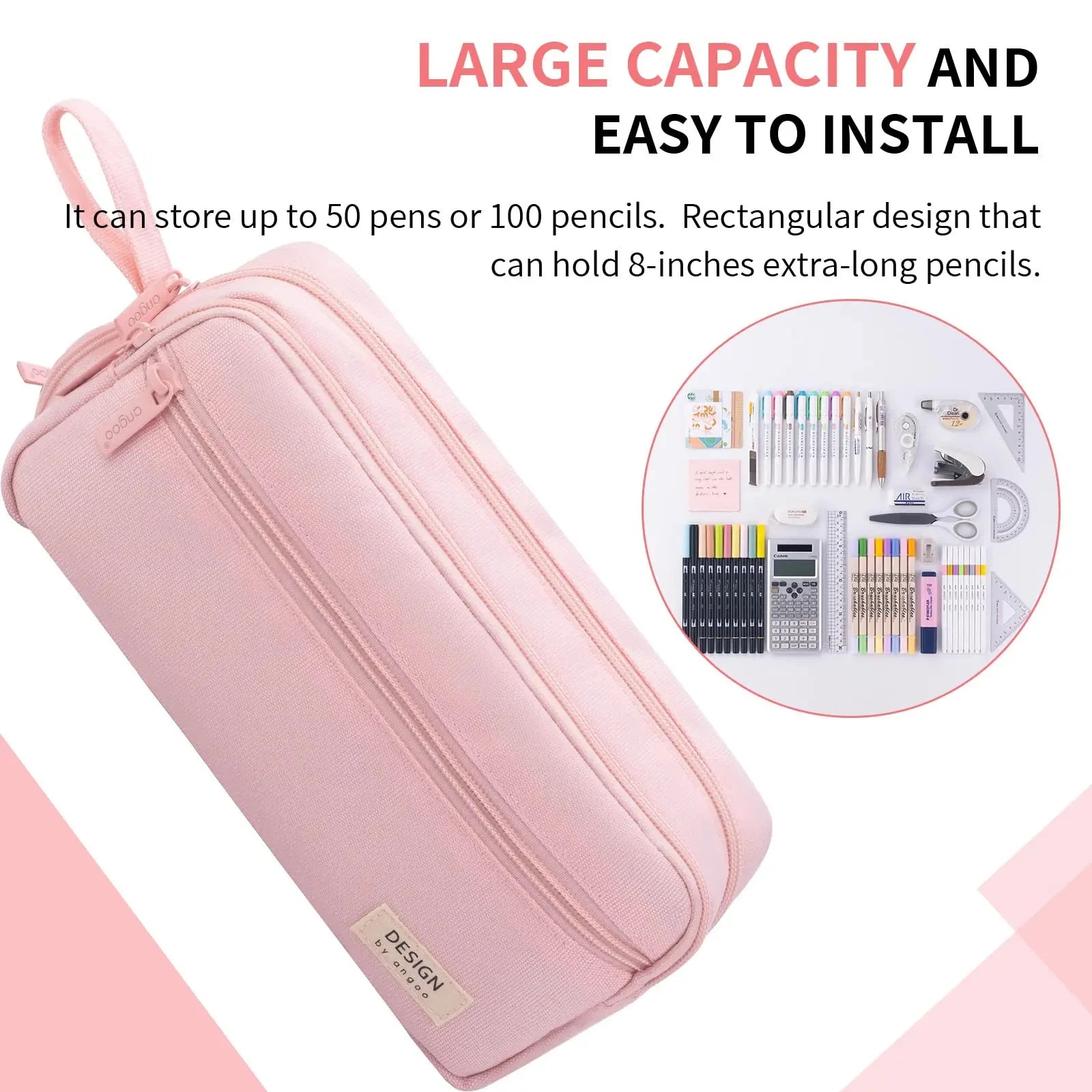 Large Pencil Case High Capacity Holder Box Storage bag Desk Organizer Marker Pouch Pen For Middle School Office College