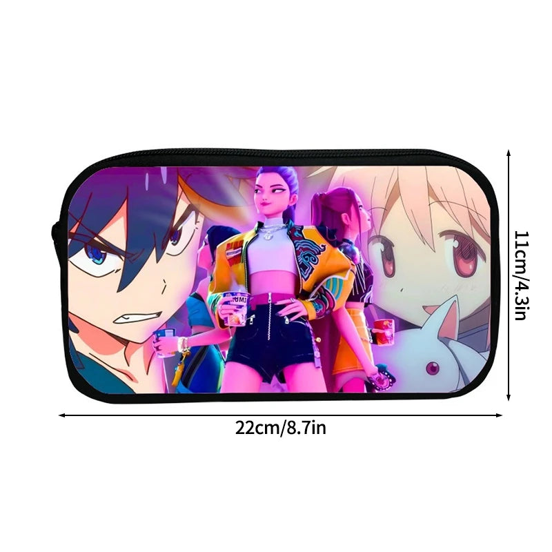 Kpop Demon Hunter Pencil Case Cartoon Huntrix Pencil Bag Student Pen Pouch School Stationery Box