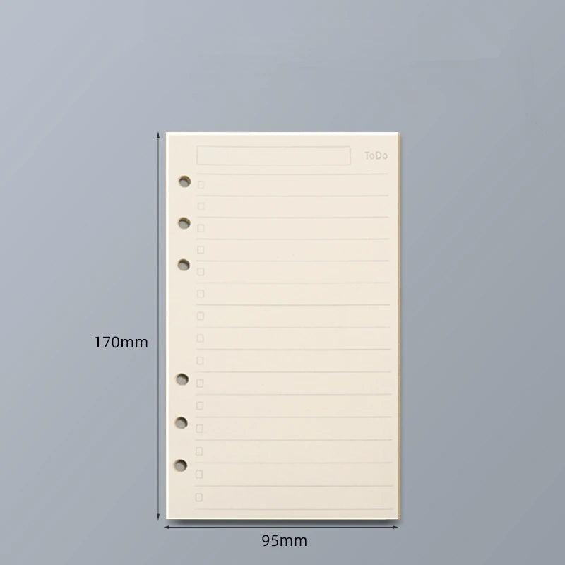 45 Sheets A5 A6 A7 Loose Leaf Notebook Refill Spiral Binder Inner Page Line Blank craft  Grid Inside Paper Stationery