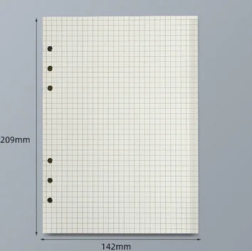 45 Sheets A5 A6 A7 Loose Leaf Notebook Refill Spiral Binder Inner Page Line Blank craft  Grid Inside Paper Stationery