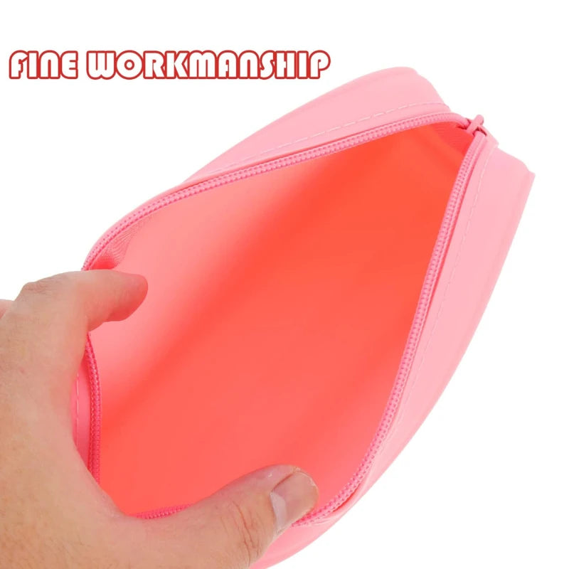 New Kawaii Colorful Silicone Pencil Case Cute Fashion Pencil Bag Stationery Storage Pouch Student School Supplies Student Gift