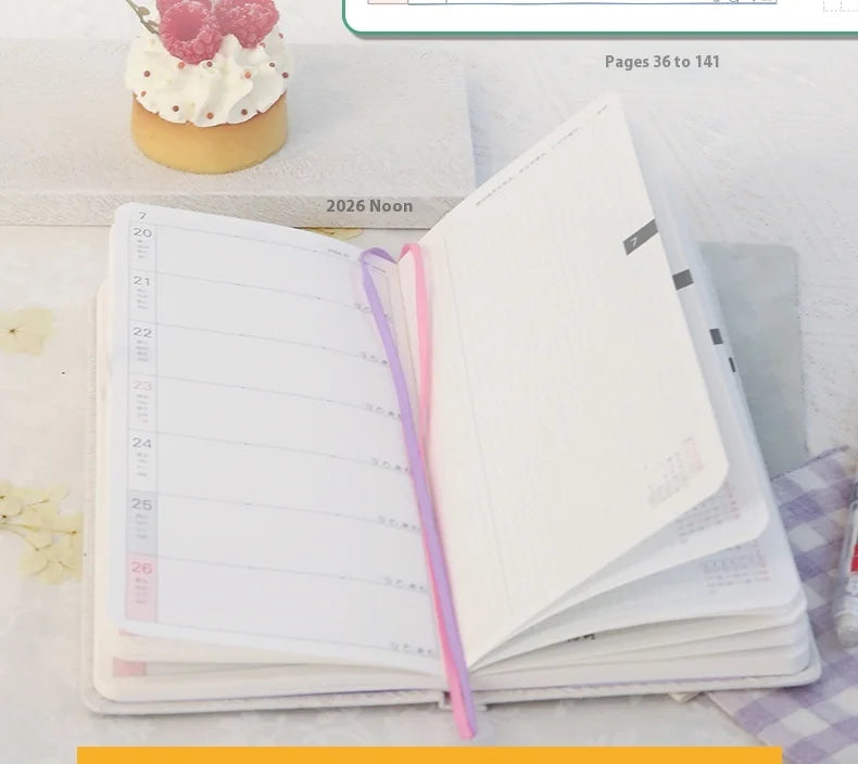 Kinbor 2026 Weekly Planner Pocket Size Notebook Week Plan Notepad Schedule Planning Book Punch Efficiency Manual Daily Writing