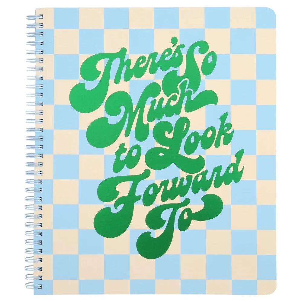 Large Spiral Notebook 11x9 Durable Metal Bound 160 Lined Pages College Ruled Double Sided Pocket Centerfold Design Perfect