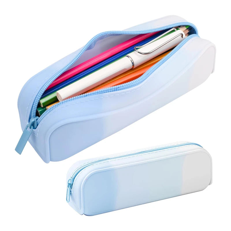 New Kawaii Colorful Silicone Pencil Case Cute Fashion Pencil Bag Stationery Storage Pouch Student School Supplies Student Gift