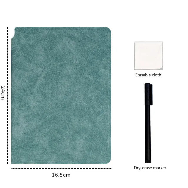 A5 Reusable Whiteboard Notebook Memo Book With Free Whiteboard Pen Erasing Cloth Weekly Planner Portable Notebooks