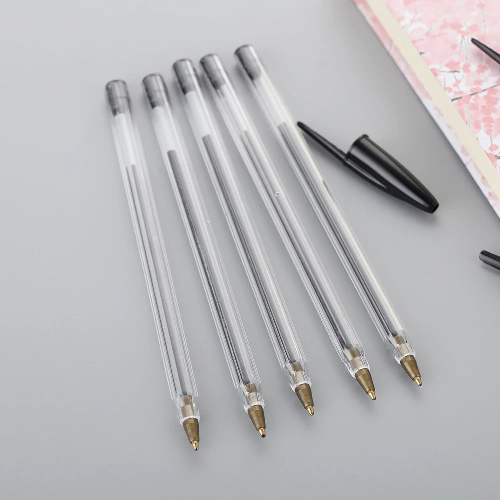5/10 Pcs Black Red Blue Ballpoint Pen 1.0mm Ballpoint Pen Student Signing Pen Writing Pen Stationery School Office Accessories