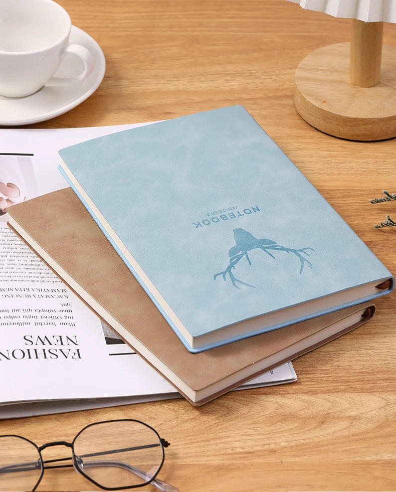 Popular A5 size deer head notebook, business notebook, portable diary, office meeting sketchbook, 180 pages