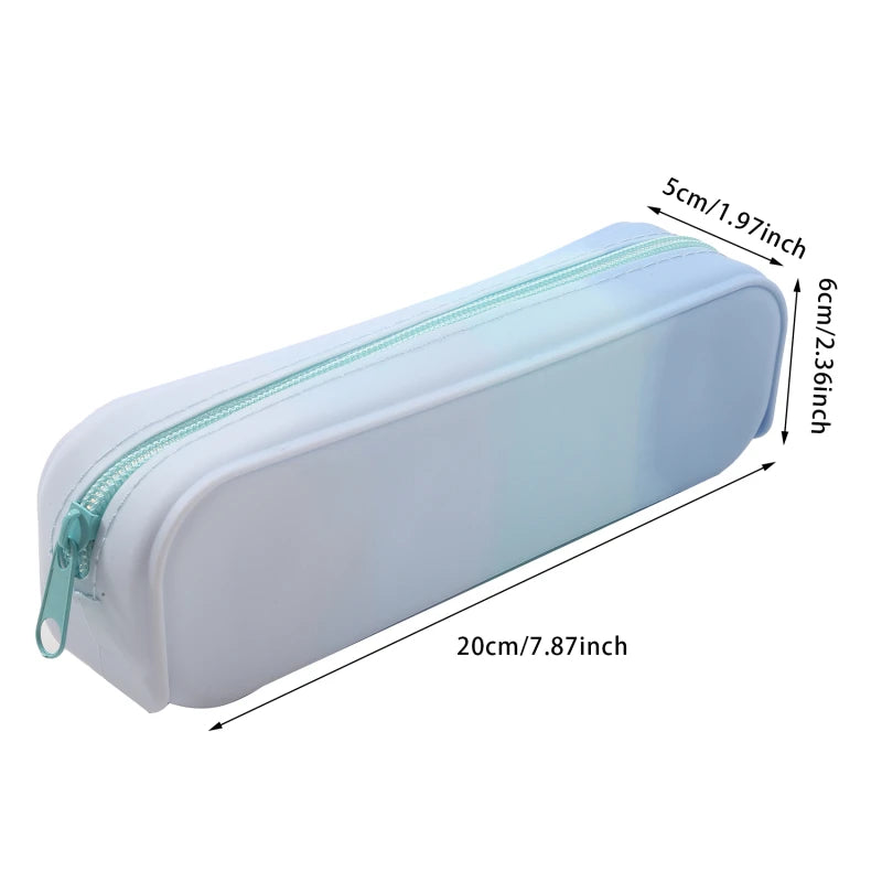 New Kawaii Colorful Silicone Pencil Case Cute Fashion Pencil Bag Stationery Storage Pouch Student School Supplies Student Gift