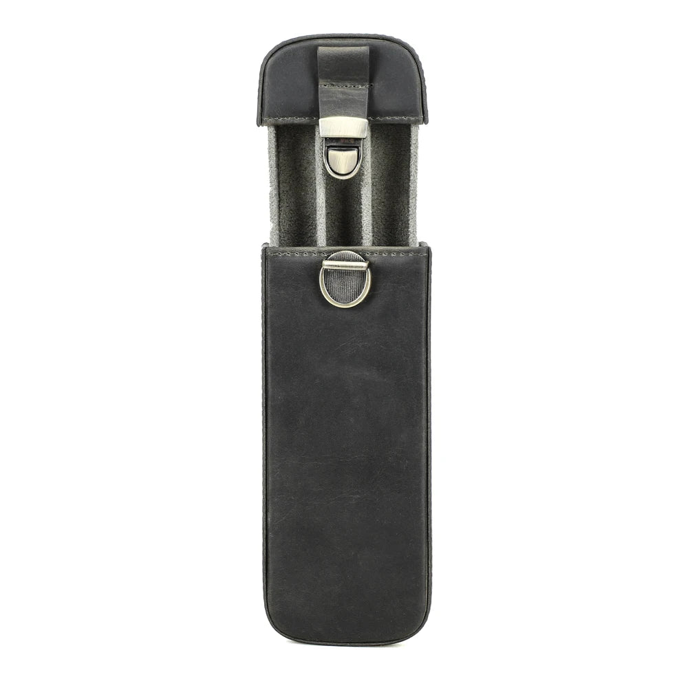 Handmade Genuine Leather 3 Slot Pen Case Vintage Fountain Pen Holder Storage Pencil Box Office School Stationery Bag Best Gift