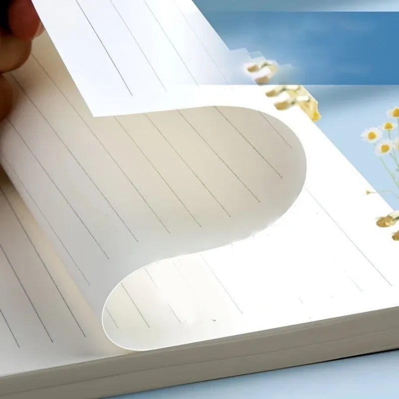 Top-Flip Loose-Leaf Notebook – Wooden, 360° Flipping, Double-Sided No Ink Leakage, Office Essential