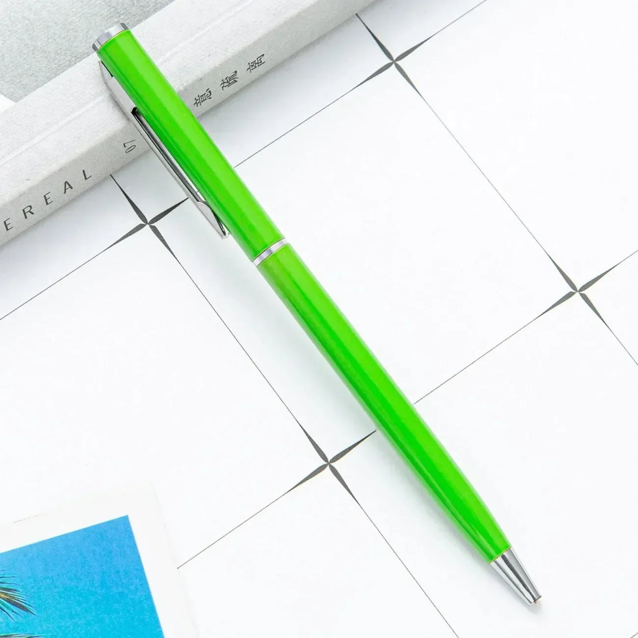 50 Pcs Metal Ballpoint Pen Rose Gold Pen Custom Logo Stationery Business Gift Lettering Engraved Name School&office Supplies
