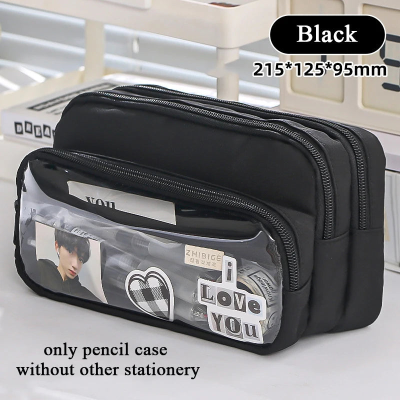New Simple Pencil Case Large Capacity for School Students