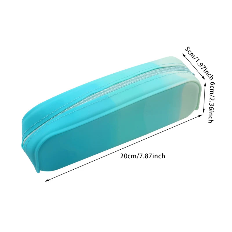 New Kawaii Colorful Silicone Pencil Case Cute Fashion Pencil Bag Stationery Storage Pouch Student School Supplies Student Gift