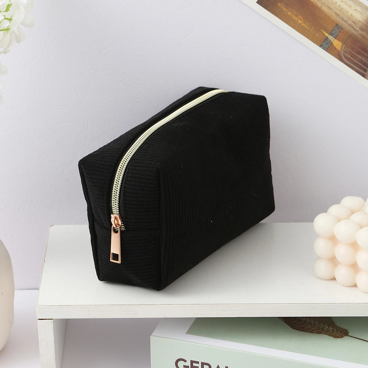 1pc vertical stripe single-layer pencil case, student school supplies storage bag, a must-have for the back-to-school season