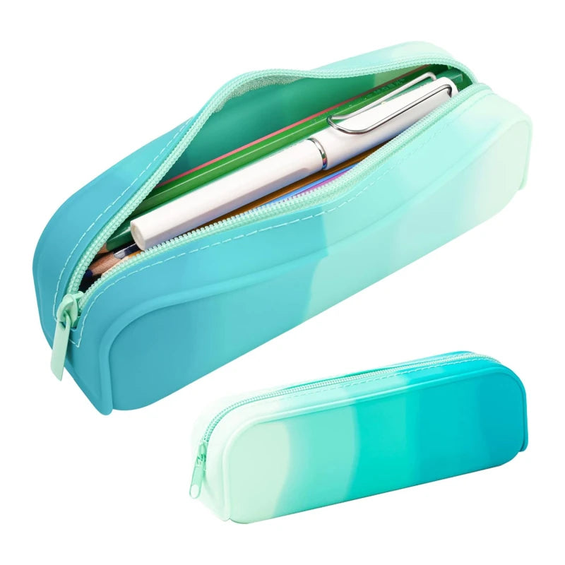 New Kawaii Colorful Silicone Pencil Case Cute Fashion Pencil Bag Stationery Storage Pouch Student School Supplies Student Gift