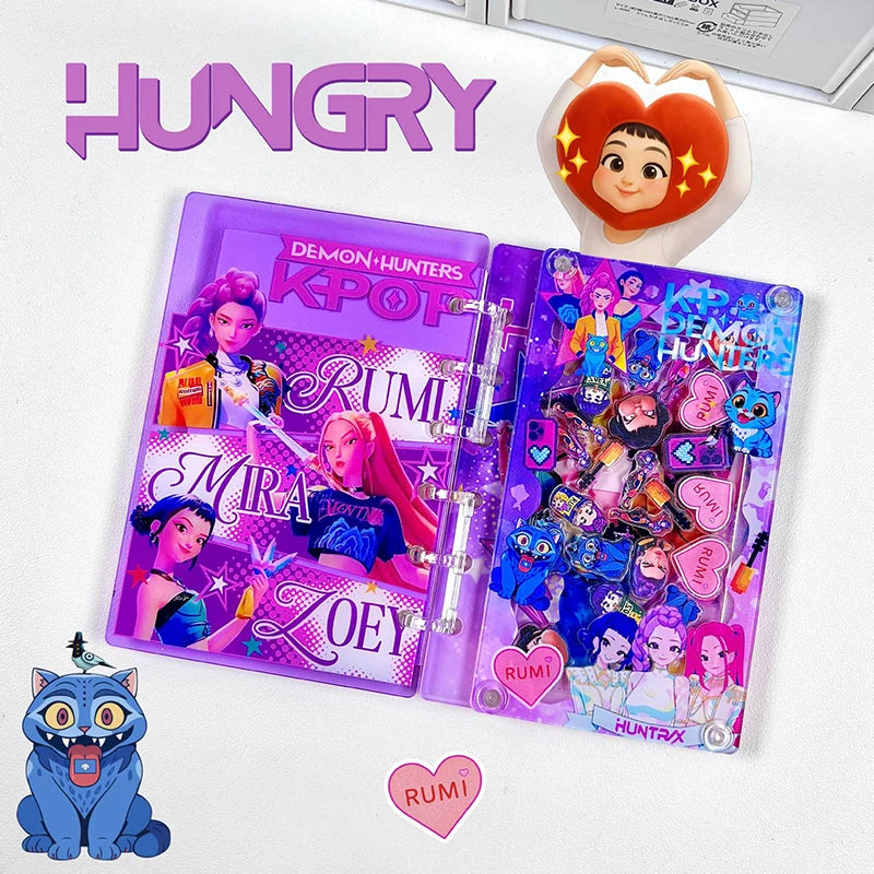 Kpop Demon Hunter Pencil Case Cartoon Huntrix Pencil Bag Student Pen Pouch School Stationery Box