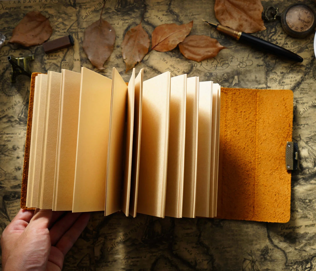 Retro Notepad Loose-leaf Diary Hand Account Book Password Lock Brown Stationery Gift Men and Women Handmade Cowhide Notebook