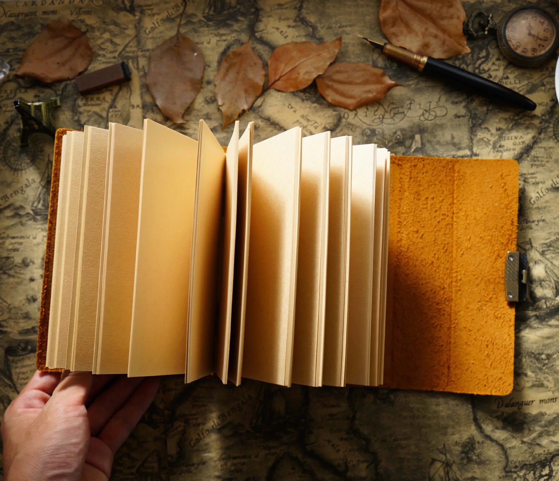 Retro Notepad Loose-leaf Diary Hand Account Book Password Lock Brown Stationery Gift Men and Women Handmade Cowhide Notebook